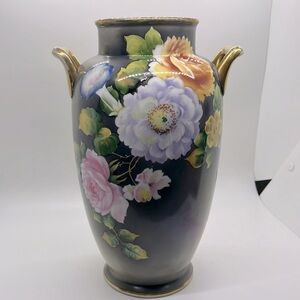 Noritake Floral Vintage Vase Porcelain Japan